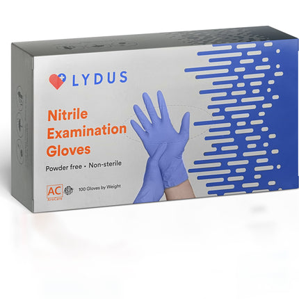 Lydus Nitrile 4.5mil - Blue Disposable Gloves (Box of 100)