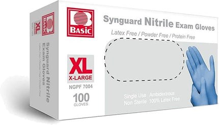 Basic Medical Blue Nitrile Exam Gloves - Latex-Free & Powder-Free (Pallet of 105 Cases)