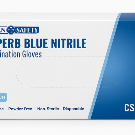 Cheap Nitrile Gloves – Clean Safety Superb Blue – Latex Free, Powder Free, Disposable Exam Gloves (S, M, L, XL) – 100/Box, 10 Boxes/Case