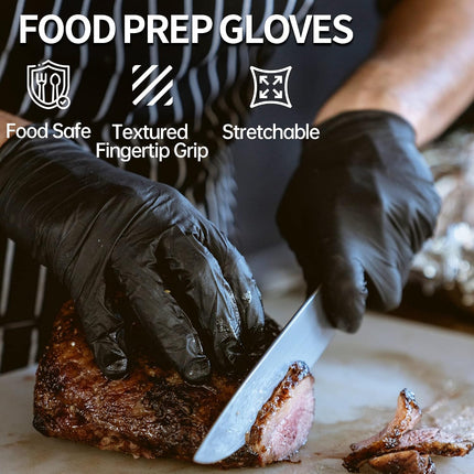 Basic Medical black nitrile gloves for food preparation