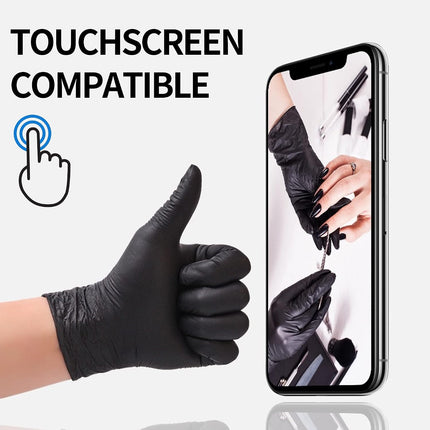 Basic Medical black nitrile gloves: touchscreen use