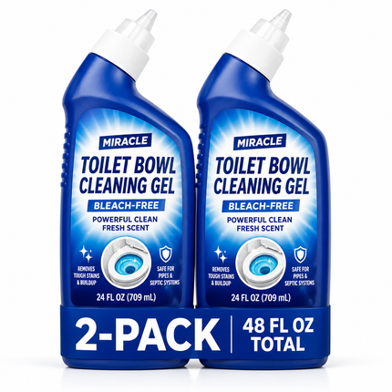 Toilet Bowl Cleaning Gel, Bleach-Free, 24oz (2-Pack)